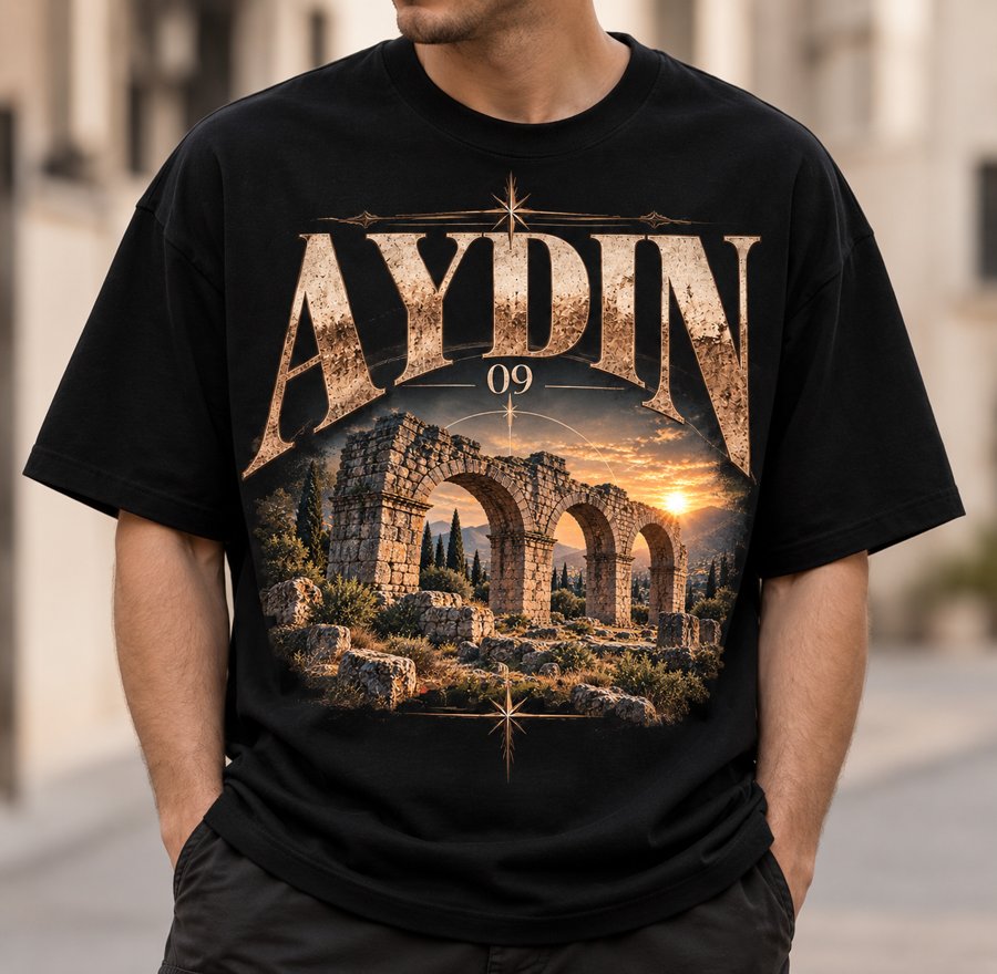 Aydın baskılı tişört