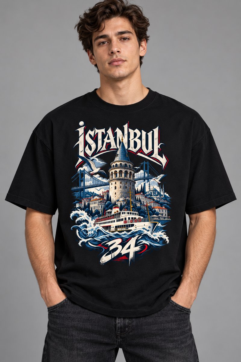 İstanbul baskılı tişört