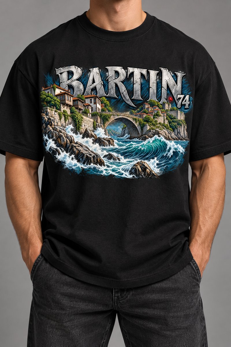 Bartın baskılı tişört