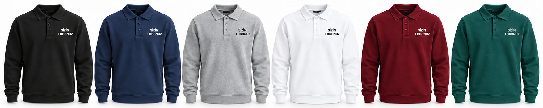Polo yaka sweatshirt — katalog görseli