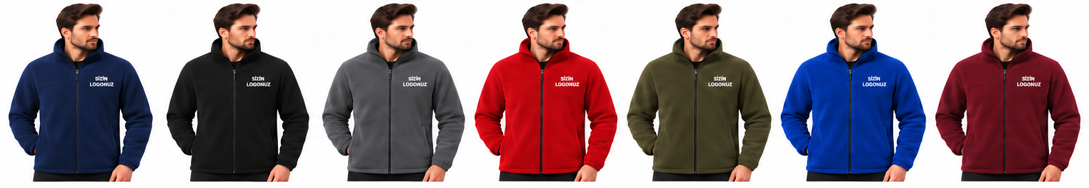 Önden fermuarlı polar — katalog görseli