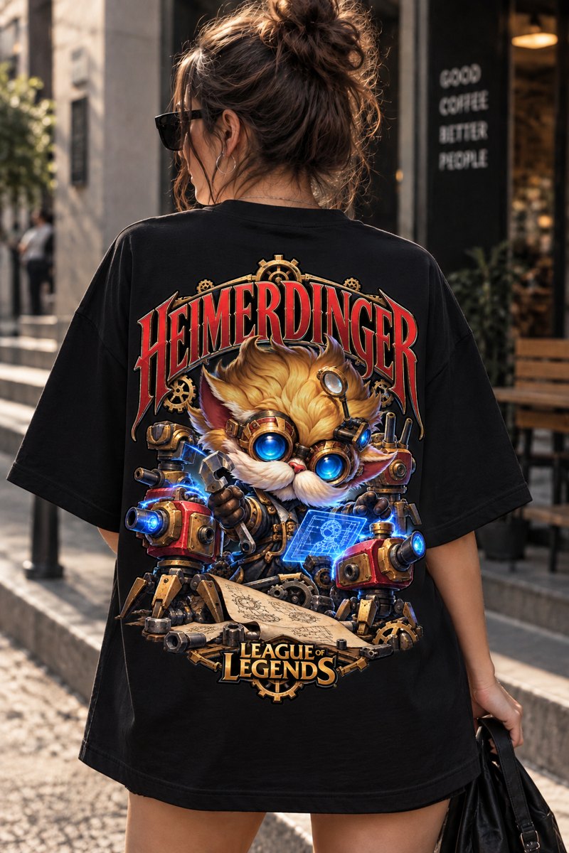 Heimerdinger baskılı tişört